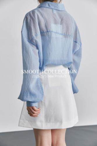 新款暗条纹衬衣两个色清爽的早秋系列，其它，SMOOTH