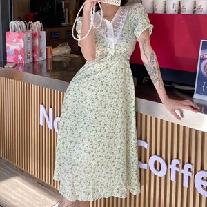 夏新品碎花连衣裙小衫姐妹款,女装连衣裙,小车家(5F)