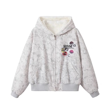美式连帽牛仔棉服男女迷彩树枝座山雕加绒夹克外套潮MF393-特P155，男装夹克，星座412-3
