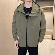 店主风-冲锋衣春秋季新款工装连帽长袖夹克外套2301P105，男装夹克，电商A203-1