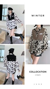 豹纹两件套，衬衣，披肩,其它,票意情