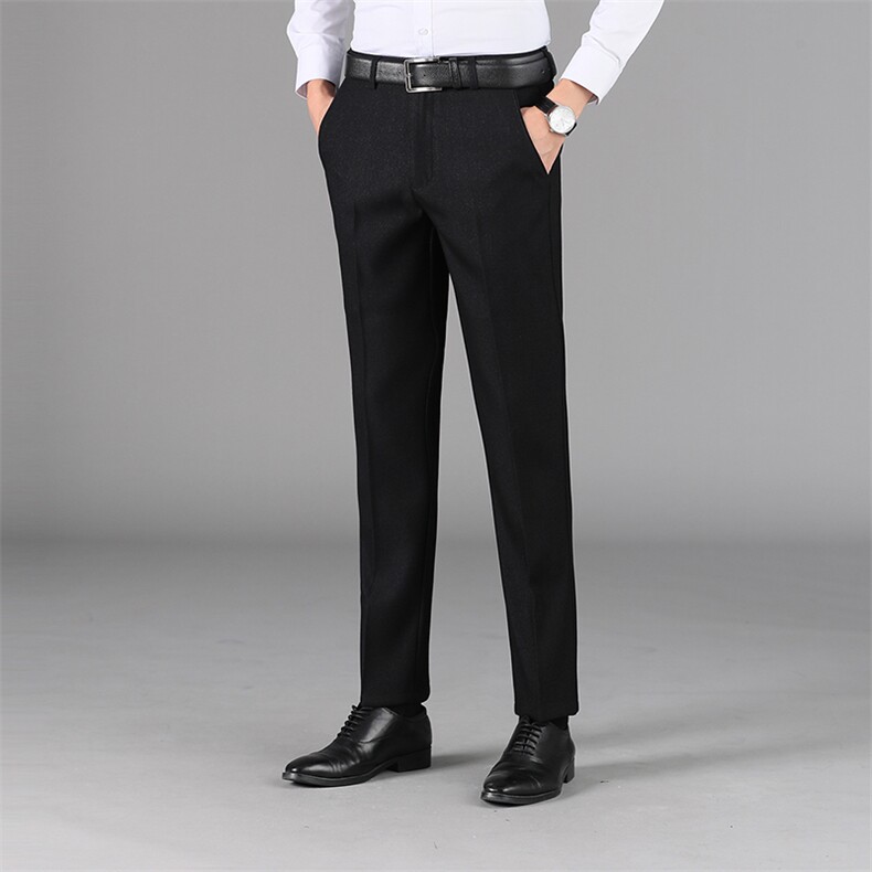 弹力免烫大版休闲裤男长裤子秋季中青年男士纯色男裤ASD8813-P95，男装西裤，电商B212（原钱塘6029）