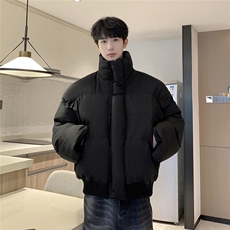 美式复古冬季加厚短款棉服高级感立领飞行服面包服外套898P108，男装棉衣，电商A458A