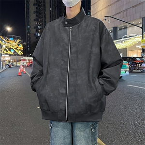 现货8502-P80大码控138春季大码户外皮衣夹克外套图片