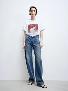 T恤女2025春季新款中式葫芦印花纯棉短袖上衣图片