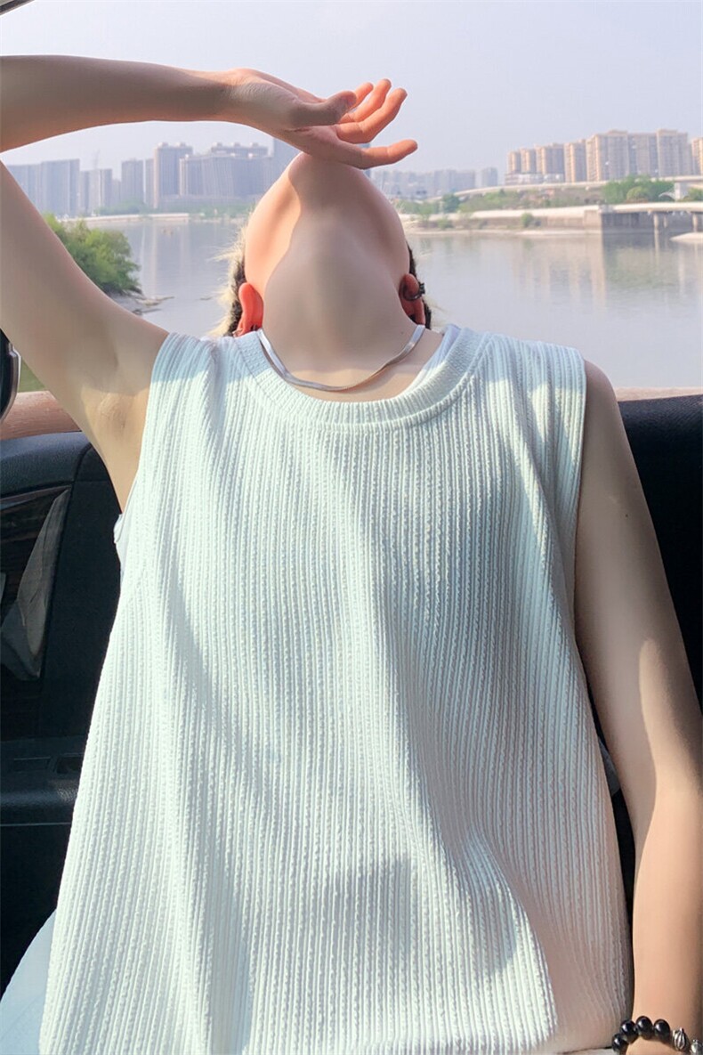 ！2026夏季男士背心肌理感冰感无袖T恤BX02特P20,男装背心/马甲,电商B220