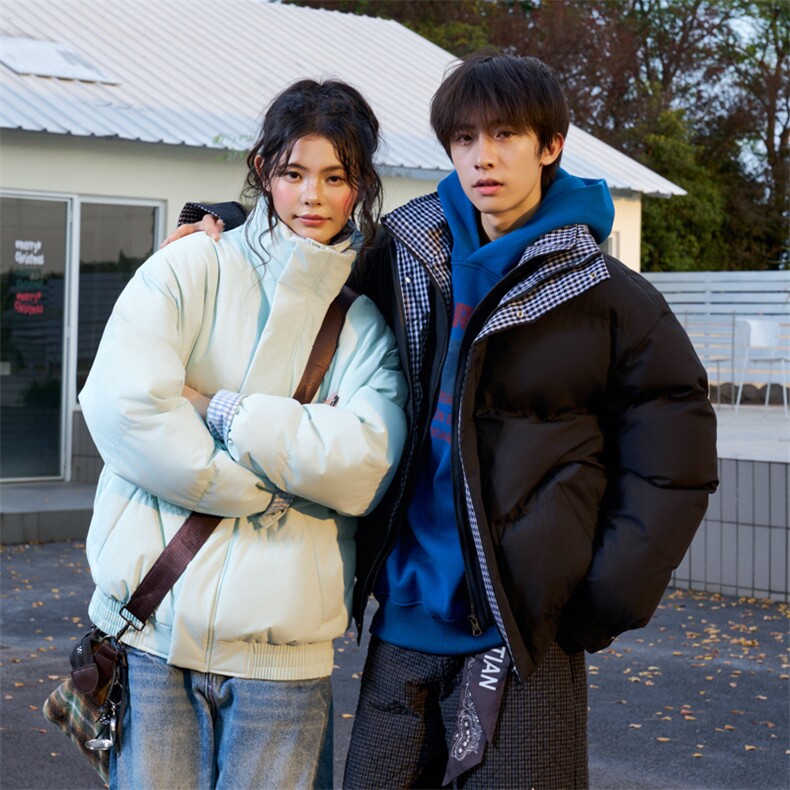 冬季新品得物美式潮流高品质格子加绒加厚棉衣外套棉服MY5566-P88，男装棉衣，星座610B-1