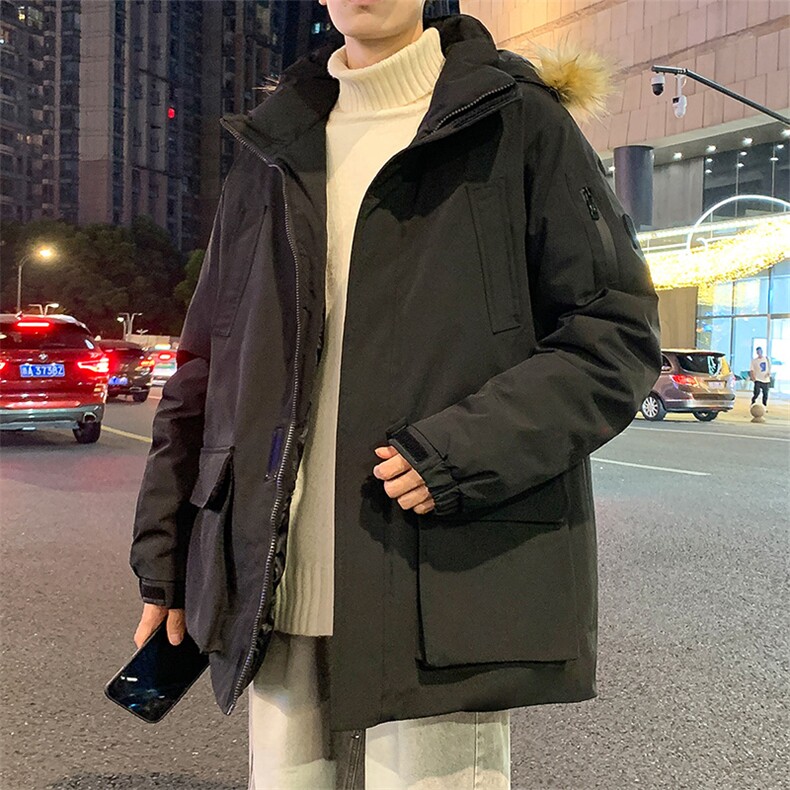 潮流宽松连帽棉衣百搭休闲棉服A161-7709图片