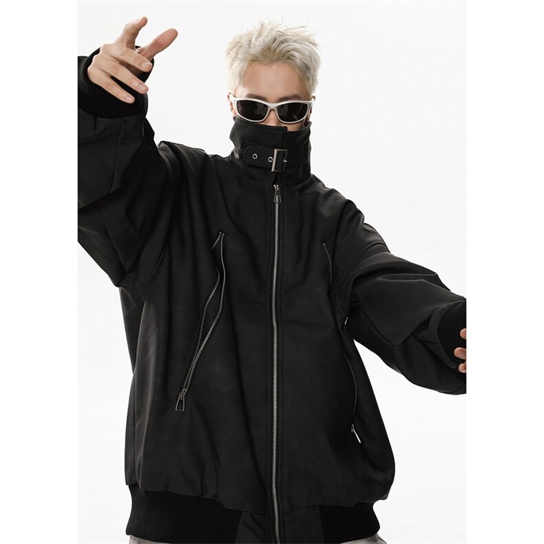 港风大码日系复古纯色麂皮绒翻领夹克男 XZ213-JK9906-P118控138图片