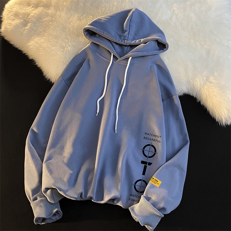 WY2114-P35加绒款-P40纯棉连帽卫衣男大码运动帽衫宽松薄外套男,男装卫衣,电商A040