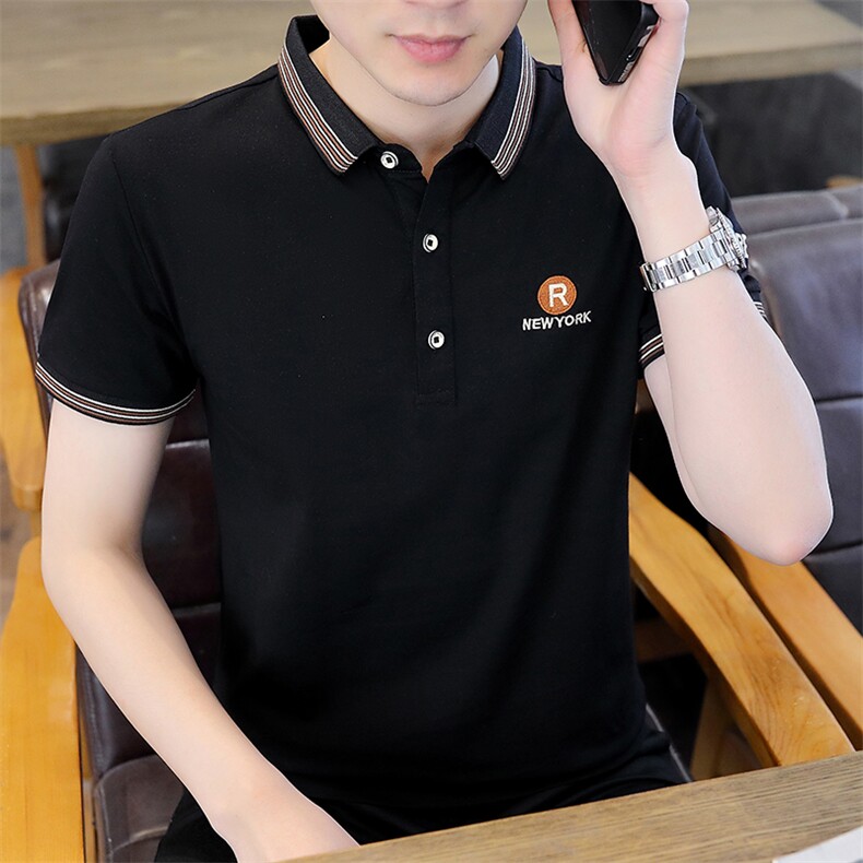 夏季新款青年短袖T恤时尚男韩版修身短袖翻领半袖POLO衫T3258-P33,男装Polo衫,星座1402-1