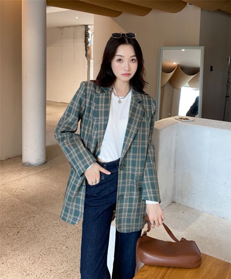 香丽迪秋装新款格子西装,女装西装,香丽迪1