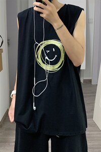 ！2023春夏新款男士百搭无袖T恤针织背心学生坎肩X06P20图片