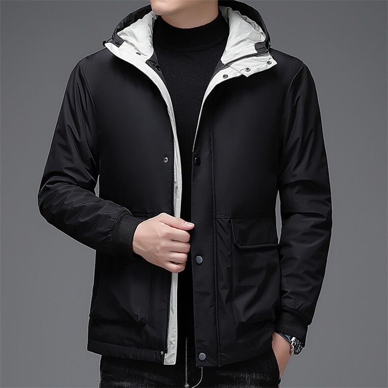 冬季中年纯色连帽棉衣男冬装中年男棉服爸爸外套DFLDM10001-P165,男装棉衣,电商B212（原钱塘6029）