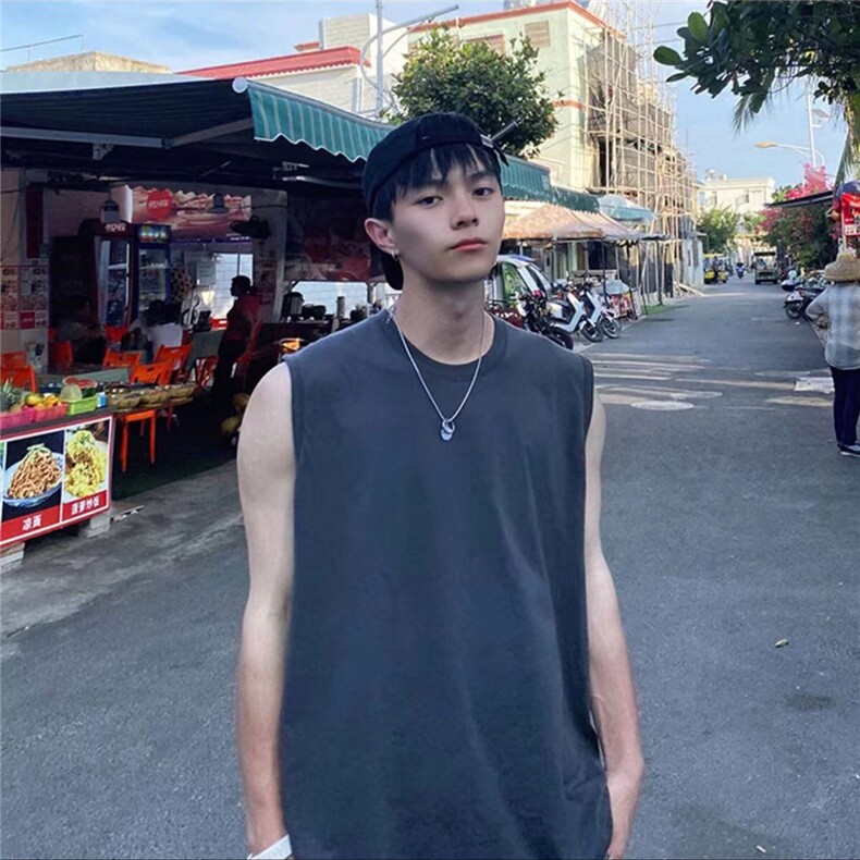 (网图)2025年夏季美式无袖背心坎肩T恤整包价更优男TX001-P13.5,男装背心/马甲,电商C213(原B265)