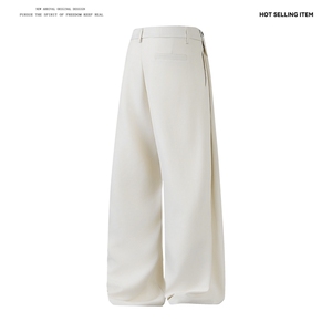 垂感阔腿西装裤cleanfit高级感直筒休闲长裤504-K868-P40控68图片