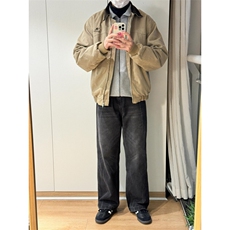 【有货】美式复古短款工装外套男春秋cleanfit夹克Y185CC-特P75，男装夹克，星座1007（原301D）