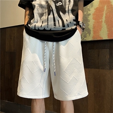 夏季运动短裤男vibe欧美式街头宽松抽绳五分裤潮DK02220-P30，男装休闲裤，星座308B-1