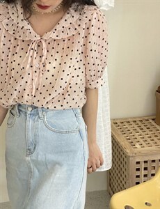 波点小衫～热销图片