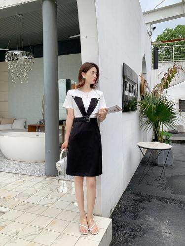 新款拼接连衣裙跑量的价格欧货的质感，女装连衣裙，贻思茗