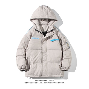 港风ins羽绒服男女同款带帽字母印花白鸭绒 Y5813-P190【特价】图片