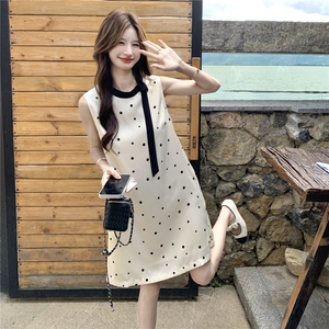 2026夏季新款温柔风印波点连衣裙女182-8710P135K198图片