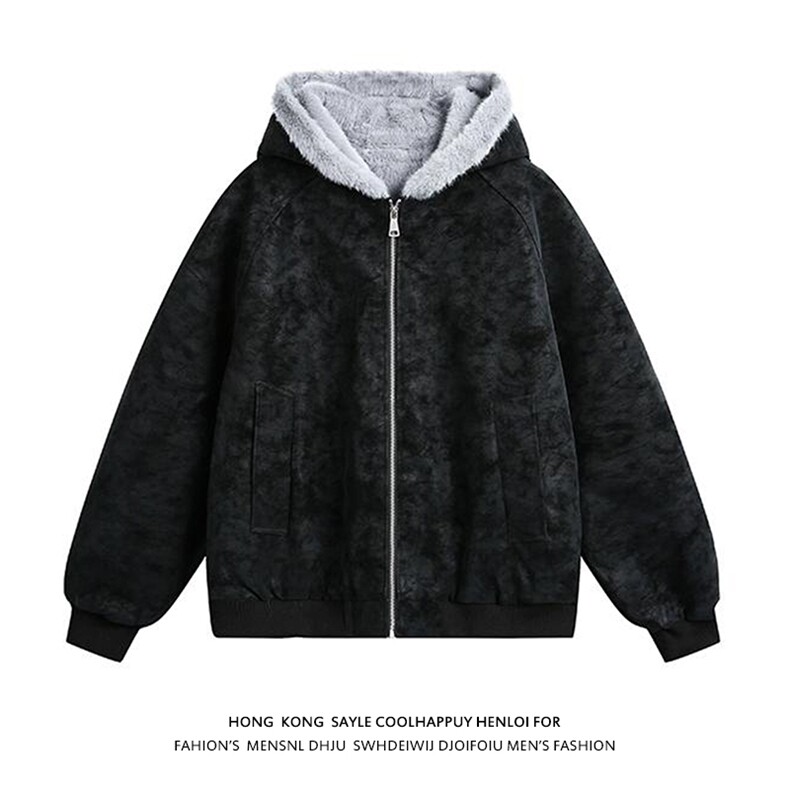现货MYF02特P85冬季新款连帽宽松潮牌加绒棉服座山雕皮毛外套c,男装棉衣,电商A456（原C415）
