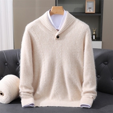 2025秋冬百搭时尚简约圆领纽扣长袖针织衫,女装针织衫/毛衣,冬贝尔貂绒, 2025秋冬百搭时尚简约圆领纽扣长袖针织衫,女装针织衫/毛衣,冬贝尔貂绒,