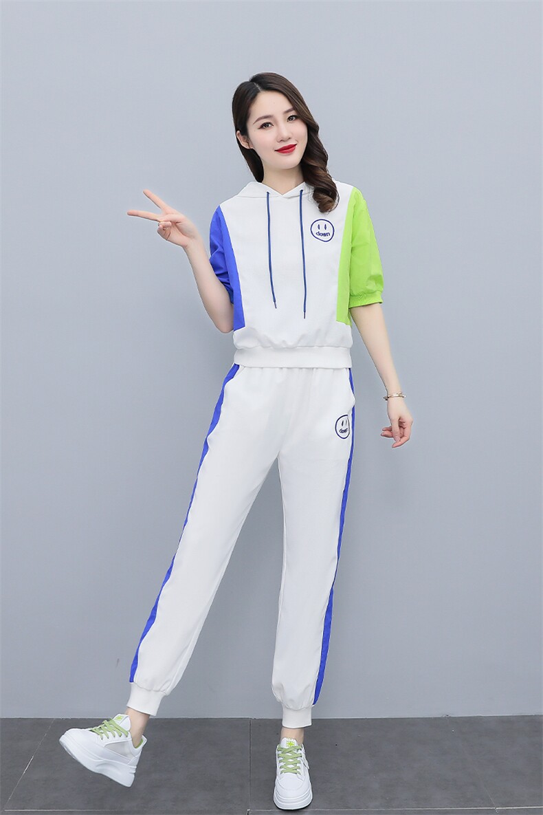 现货！！！2022年夏装新款绣花时尚休闲两件套套装,女装套装/套裙,奕薇雅
