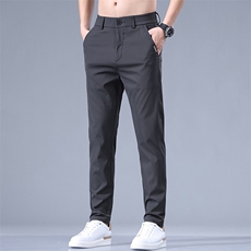 2026夏季薄款冰丝锦纶男士休闲裤青年弹力西裤K821-P40有现货，男装西裤，星座224-1