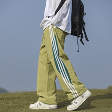 冲锋裤男士韩版潮流条纹拼色高街帅气2024秋季ins长裤K5608-P38，男装休闲裤，星座412-3
