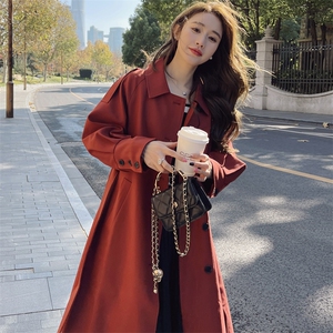 现货 春装新款显瘦中长款风衣外套女春款2D075(P160-K228)图片