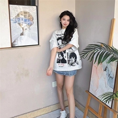 摇滚乐队海报印花短袖T恤夏季休闲ins潮牌百搭男女同款上衣，男装T恤，星座506A