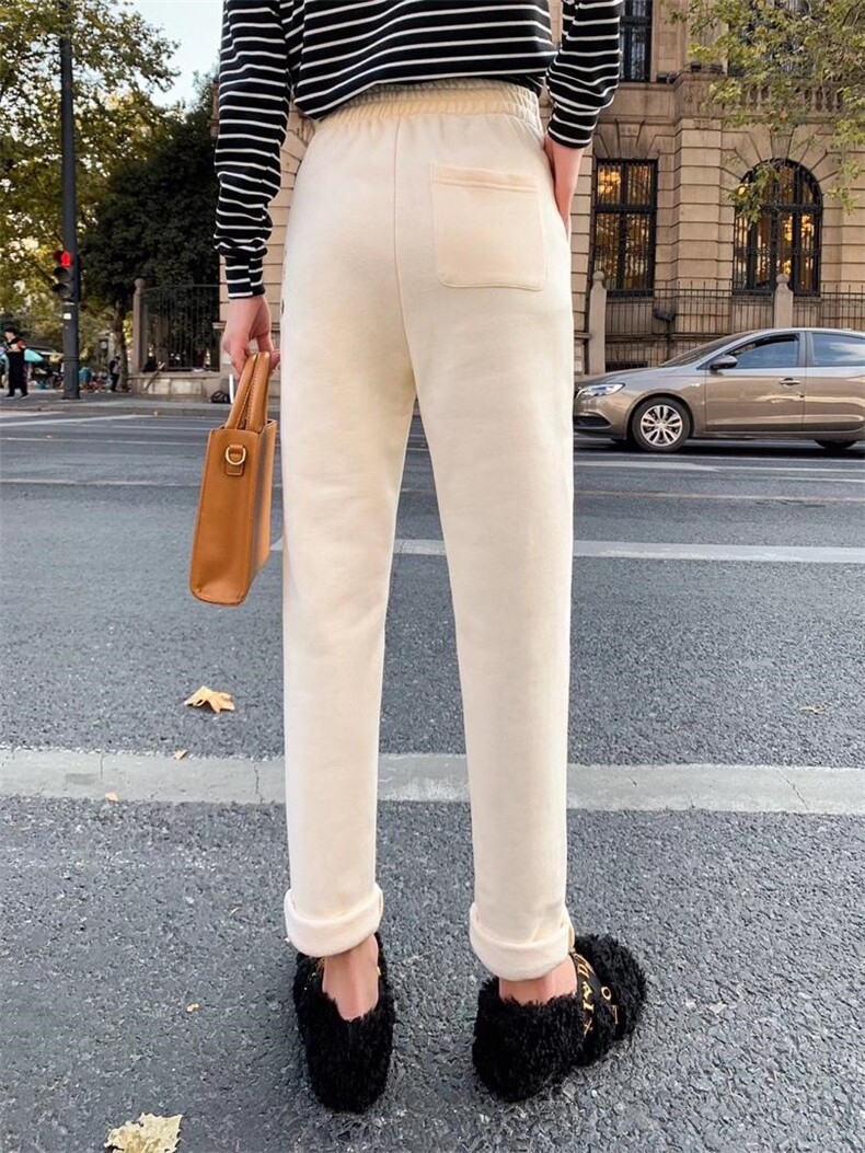 加绒卫裤休闲，女装休闲裤，雪儿诱惑