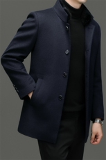 男士水貂毛领派克服外套休闲翻领加绒内胆皮草大衣尼克服中长款，男装毛呢大衣，电商B360