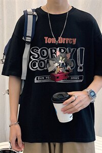 ！春夏新款纯棉宽松短袖T恤男士情侣体恤衫男DX09-P20图片