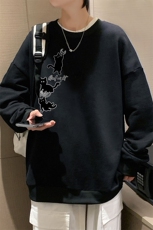 圆领卫衣男超大码胖子肥佬大号长袖t恤S6461-P28，男装T恤，电商A040