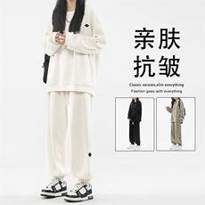 日系卫衣套装秋季潮牌重磅宽松休闲运动卫裤二件套TZ832-特批98，男装卫衣，星座718