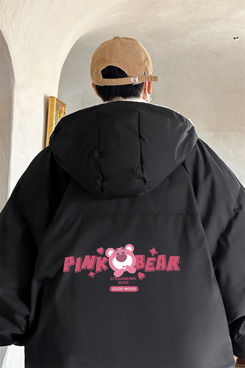 控128加绒面包服男大码羊羔毛棉衣男MY16329-P100,男装棉衣,电商A040
