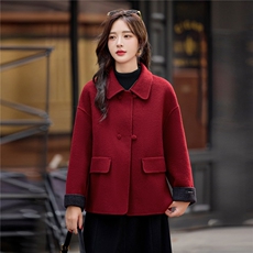 2025年冬季新款双面绵羊毛外套女，女装双面呢大衣，沁沁公主