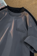 液态棉短袖T恤男夏oversize美式复古衣服潮牌潮流320g重磅t恤半袖，男装T恤，星座416B-1