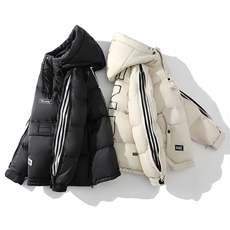 冬季连帽套头羽绒服男加厚面包服潮青年印花外套A266-YR04-P200，男装羽绒服，电商A266