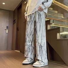 1506A/G8020/P33秋季新款扎染休闲长裤潮流直筒宽松裤子1，男装休闲裤，星座1506A