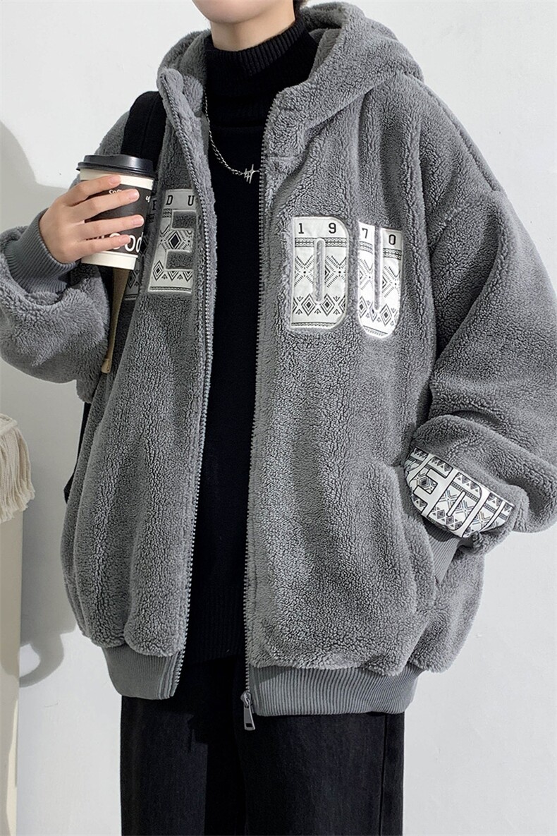 2023冬上新加绒加厚百搭棉衣羊羔绒连帽外套男女988-P110控价158,男装棉衣,电商A441-1