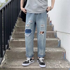 潮流春季牛仔裤男牛仔长裤A47P37图片