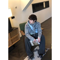 潮流百搭ins简约原宿时尚日系流行慵懒新款气质文艺开衫毛衣，男装针织衫/毛衣，星座506A