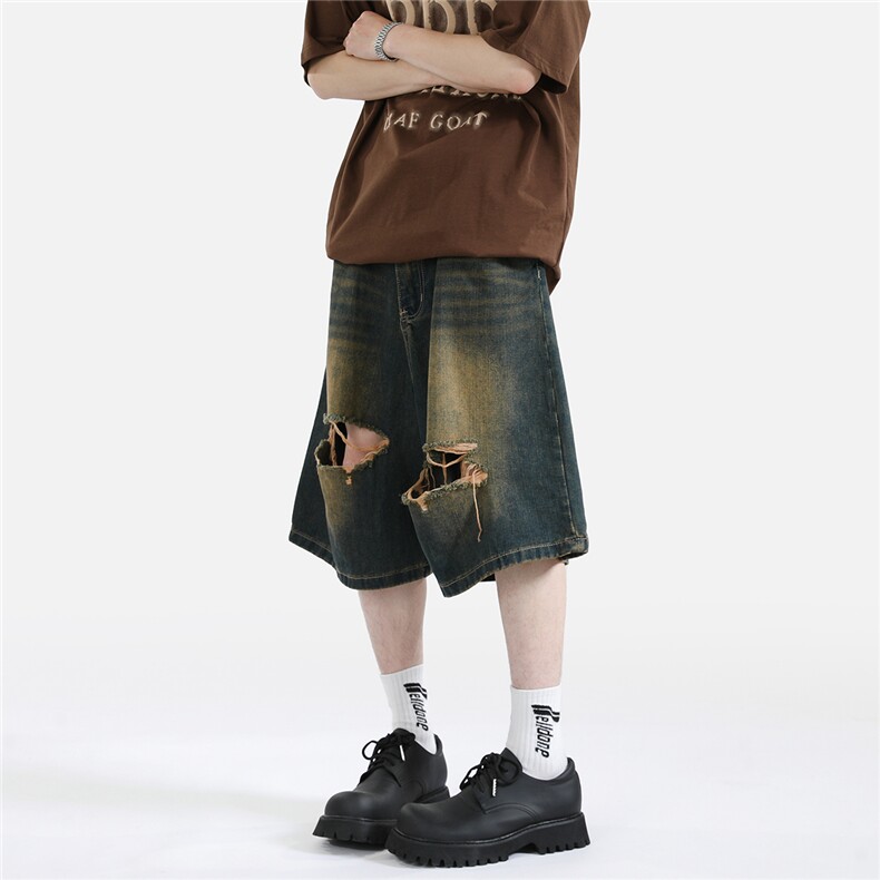 xz905-2-Z040#P45牛仔短裤,男装牛仔裤,星座905-2