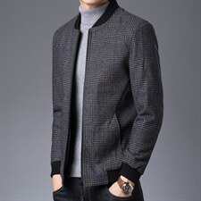 男士休闲外套棒球领2023新款中年夹克衫男装上衣爸爸春秋季潮，男装夹克，电商B212（原钱塘6029）