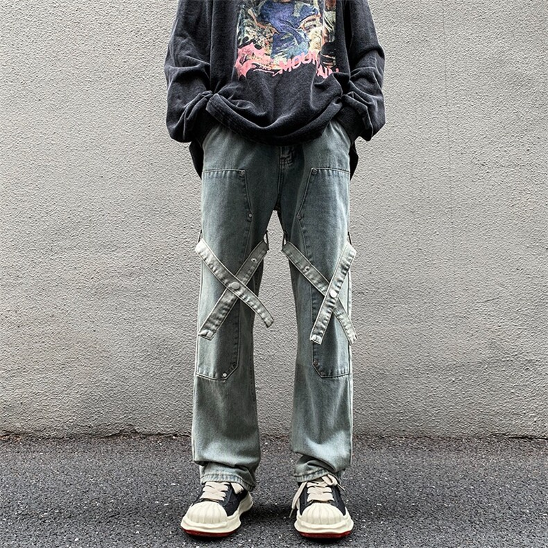 2024美式牛仔裤男款直筒长裤潮K601P40,男装牛仔裤,星座1116-2