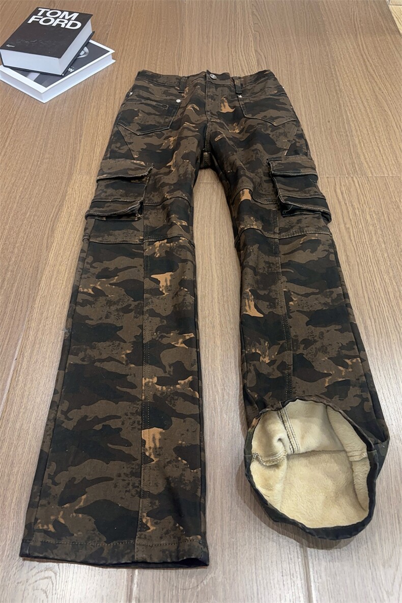 B221美式ins高街暗黑修身微喇迷彩弹力牛仔裤LK25462-特P55控88,男装牛仔裤,电商B221